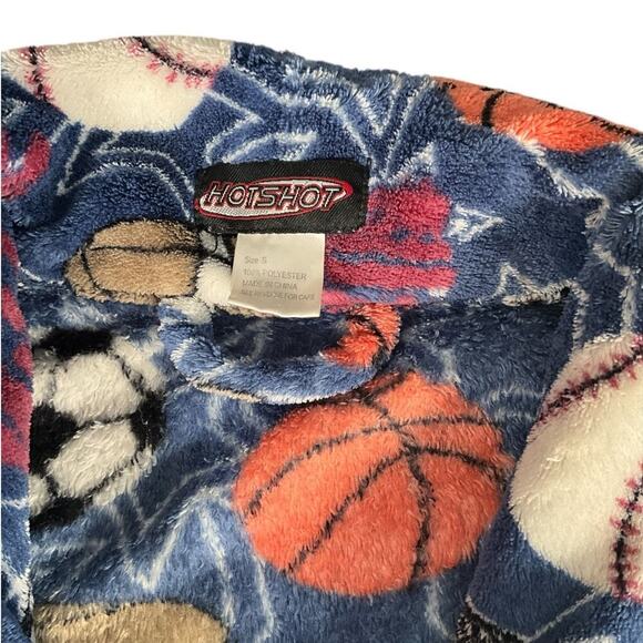 Hot Shot Sports Fleece Warm Cozy Sports Robe Size Small Tie at the Waist - Picture 2 of 5